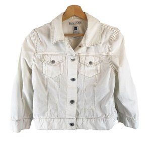 GAP Stretch Vintage VTG Lightweight White Corduroy Jacket M
